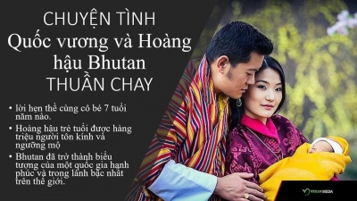 Quốc vương Bhutan và vợ